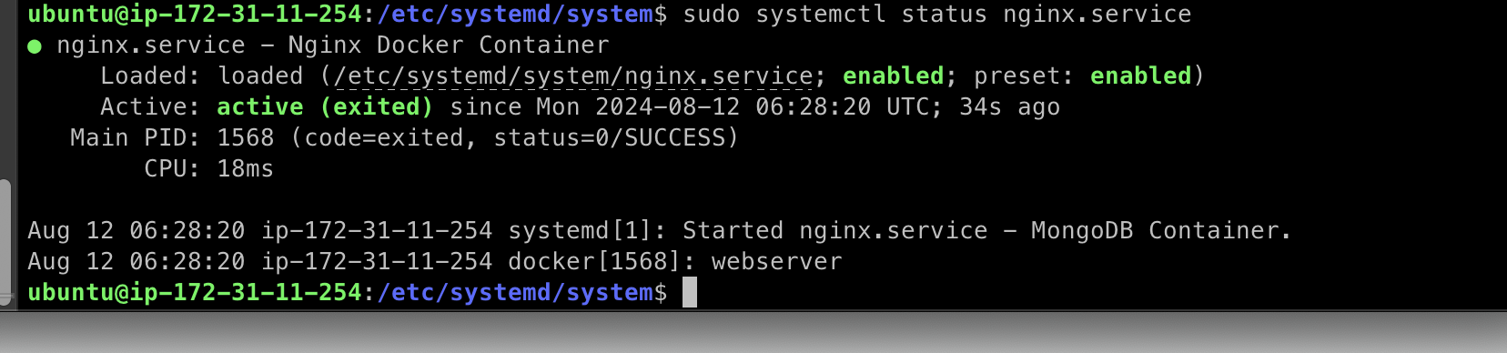 Nginx service